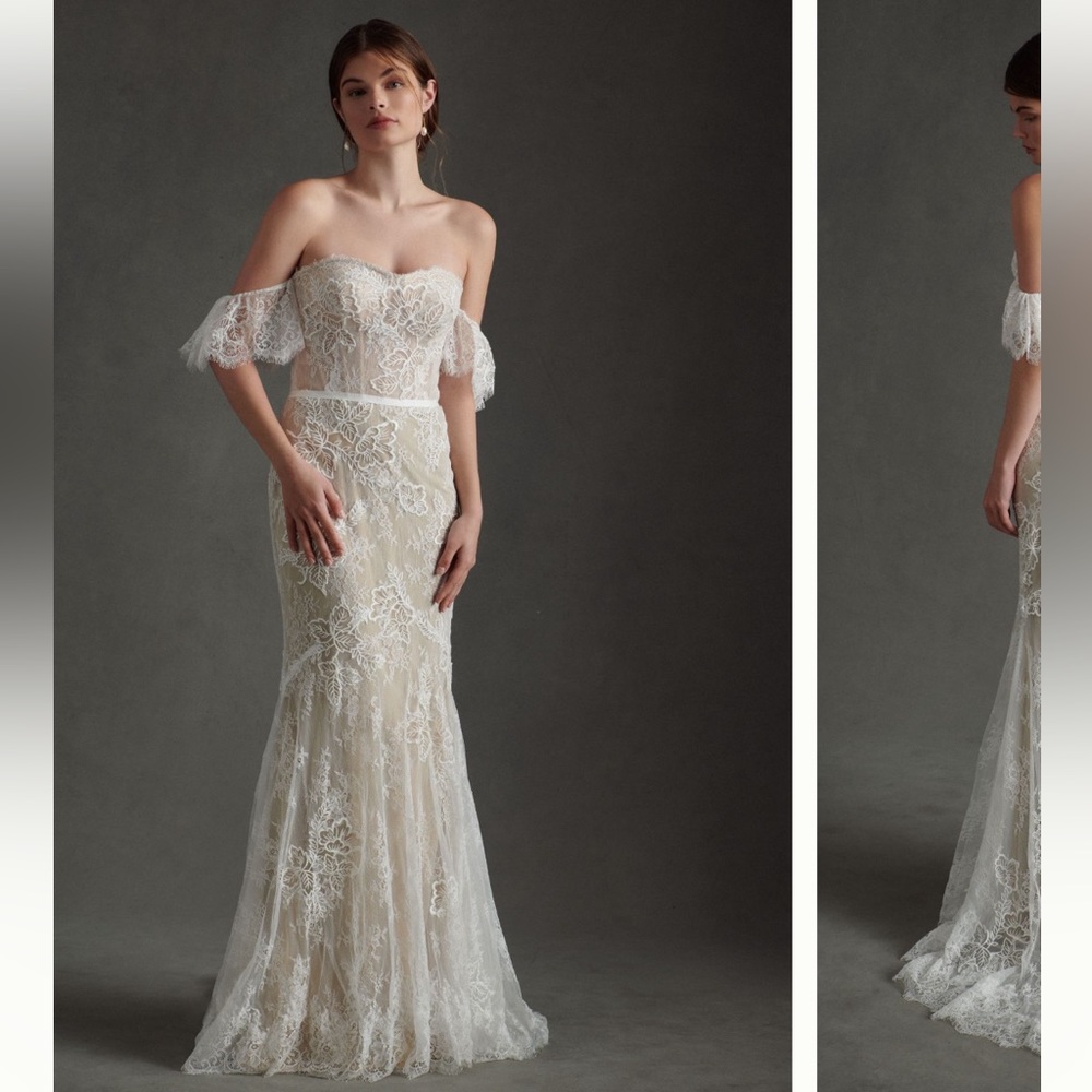 Willowby by Watters Mila Off-The-Shoulder Lace Wedding Dress - Picture 5 of 5